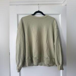 Everlane The Track Oversized Crew Sweatshirt Womens Size Large Green